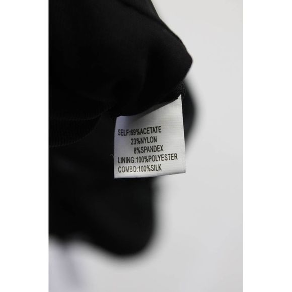 Kay Unger Womens Back Zip Half Sleeve V Neck Sheath Dress Black Size 6 - Picture 6 of 7